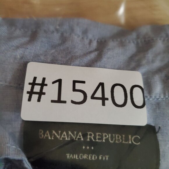 Banana Republic Top Womens Size 12 Light Blue Sleeveless Button-Down Chambray - Picture 8 of 8